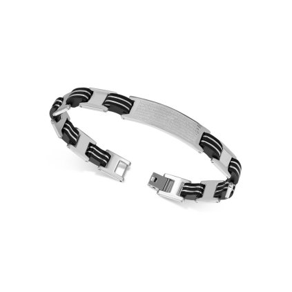 Pánsky náramok z chirurgickej ocele Hugo II. s modlitbou