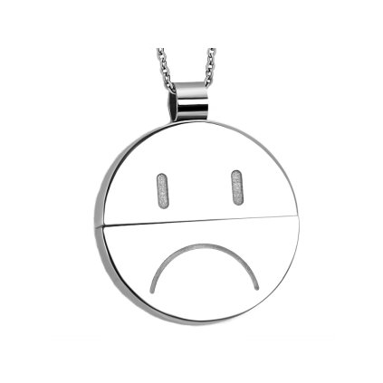 Retiazka s otáčacím príveskom smajlík z ocele