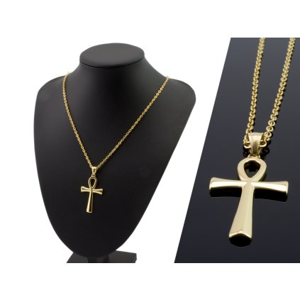 Retiazka s príveskom kríž ANKH zlatý