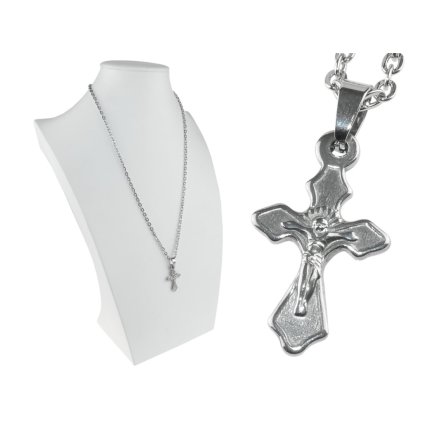 Retiazka s príveskom kríž s Ježišom Kristom z chirurgickej ocele
