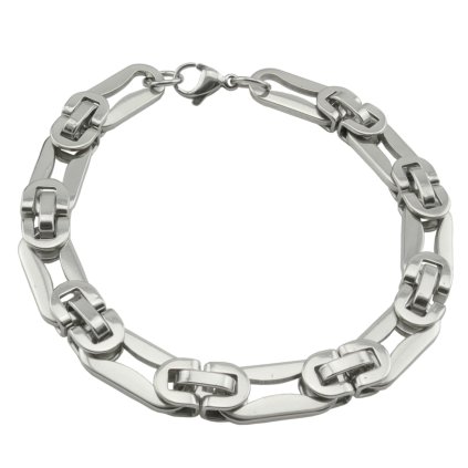 Pánský stříbrný náramek z chirurgické oceli - Garrett