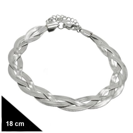 Elegantní dámský náramek z chirurgické oceli ve stříbrném provedení