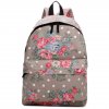 1406 1 batoh teckovany kvetinovy na zip sedy
