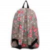 1406 2 batoh teckovany kvetinovy na zip sedy