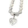 Dámsky náhrdelník z polodrahokamu Howlit s príveskom srdiečko ®
