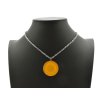 Dámska retiazka s príveskom kruh v svetlo oranžovej farbe Iris/Šperky z chirurgickej ocele