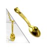 Dámsky oceľová retiazka s príveskom lyžička v zlatej farbe