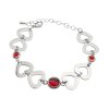 Náramok dámsky srdiečka - červený