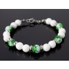 Náramok dámsky z perlete gigantických mušlí -zelenobiely