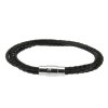Unisex náramok z eko kože a chirurgickej ocele
