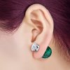 Náušnice obojstranné-zelené
