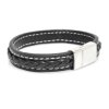 Pánsky náramok z ekokože čierny s magnetickým zapínaním
