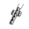 Retiazka s príveskom kríž v strieborno čiernom prevedení