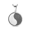 Pánsky okrúhly prívesok z chirurgickej ocele vzor šachovnica