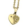 Ocelový zlatý řetízek se srdíčkem ve zlatém provedení - Danielle
