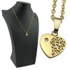Ocelový zlatý řetízek se srdíčkem ve zlatém provedení - Danielle