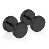 Náušnice černé oboustranné z chirurgické oceli - Vincente 10 mm777 7 Vincente 77