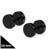 Náušnice černé oboustranné z chirurgické oceli - Vincente 10 mm