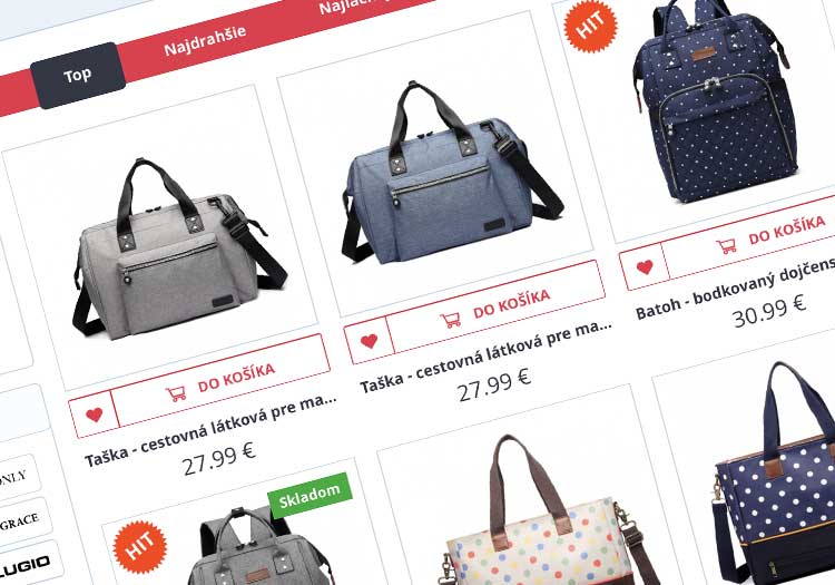 Široká ponuka tašiek aj pre mamičky