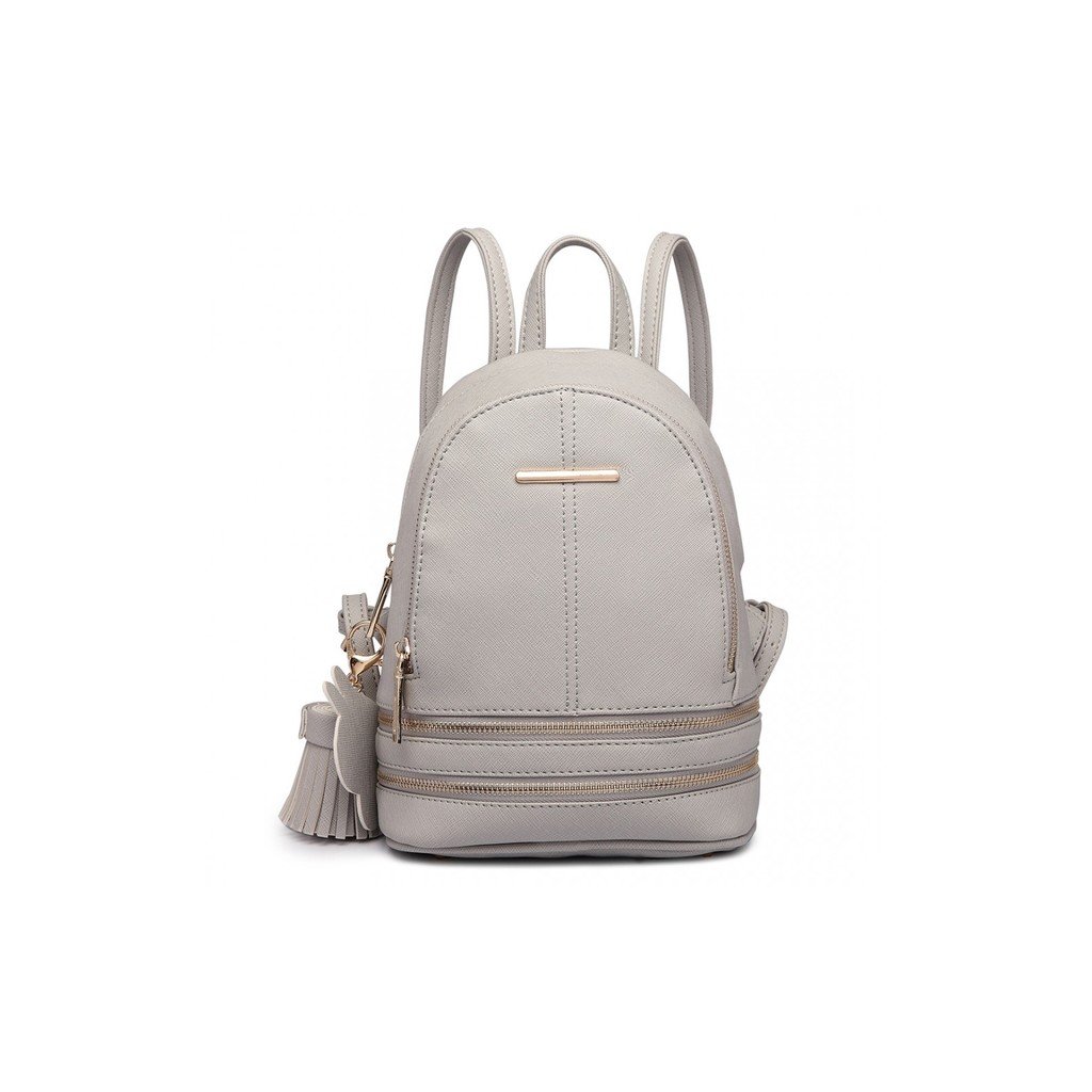 15812 ruksak mini stylovy eko kozeny sivy