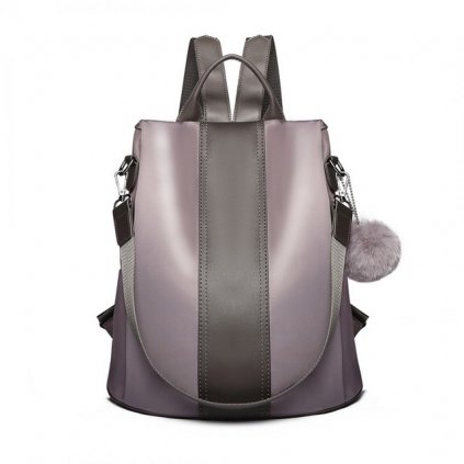22475 batoh elegantny cez rameno s pompom priveskom sivy