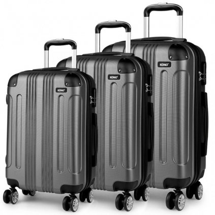 23060 set cestovnych kufrov pre rodinu sivy