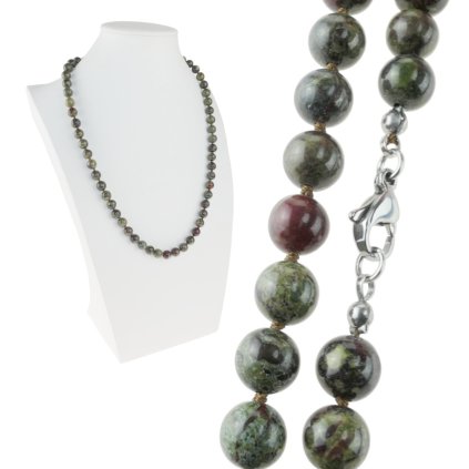 Náhrdeník z minerálu Jaspis - Drčia Krv  8 mm