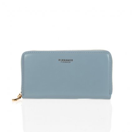 Peňaženka - DianaCo pastelová so zipsom modrá