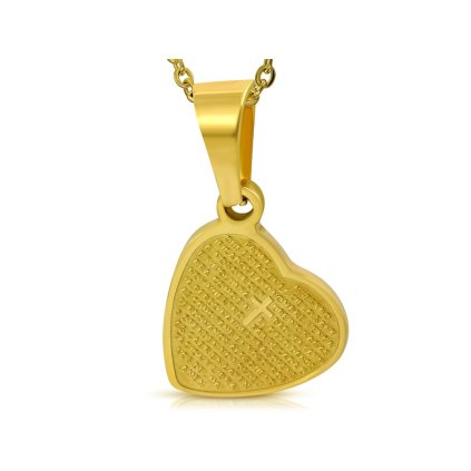 Dámska retiazka s príveskom srdce s modlitbou z ocele