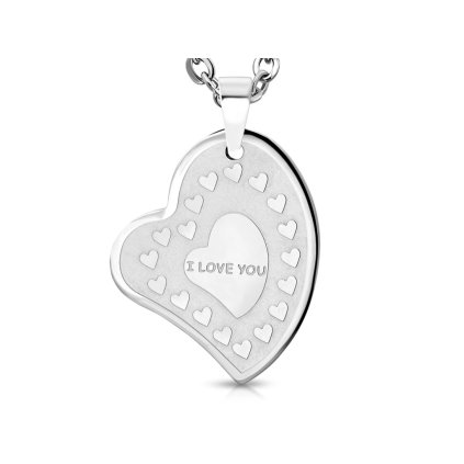 Dámska retiazka s príveskom srdce z chirurgickej ocele Bella