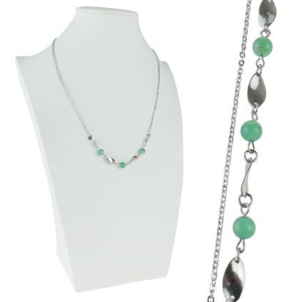 Dámska retiazka z chirurgickej ocele s polodrahokamom Achát