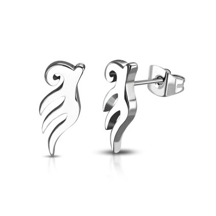 Dámske náušnice anjelské krídla z chirurgickej ocele