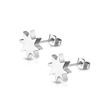 Dámske náušnice z chirurgickej ocele v tvare hviezdičky