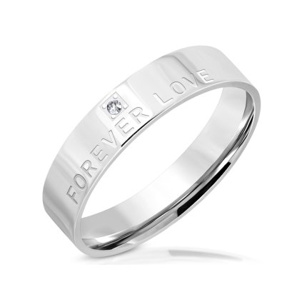 Dámsky prsteň obrúčka z ocele Forever Love/Prstene z chirurgickej ocele