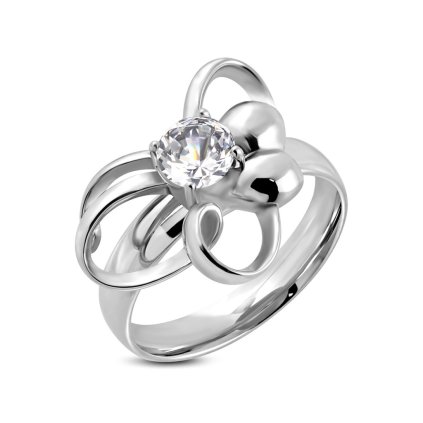 Dámsky prsteň z chirurgickej ocele v tvare mašle s očkom/Prstene z chirurgickej ocele