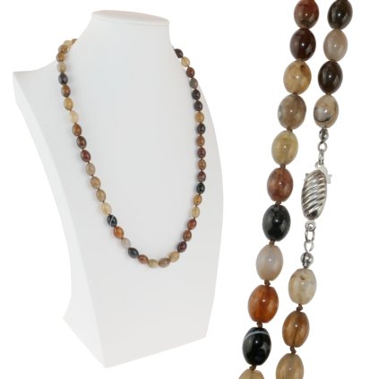 Náhrdeník z polodrahokamu Skamenelé drevo