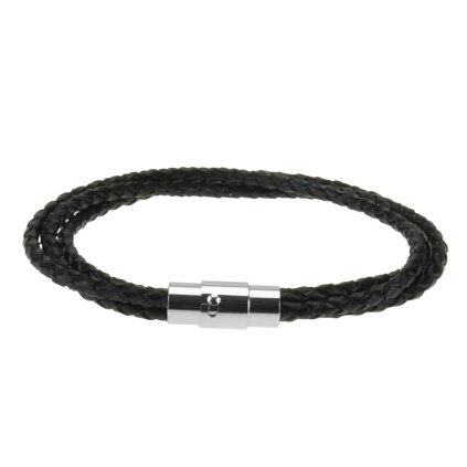 Unisex náramok z eko kože a chirurgickej ocele