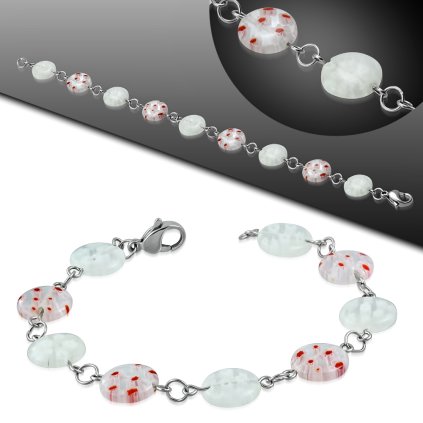 Unisex náramok z chirurgickej ocele kvietkovaný - Milena