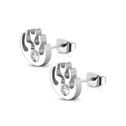 Náušnice z chirurgickej ocele Flame