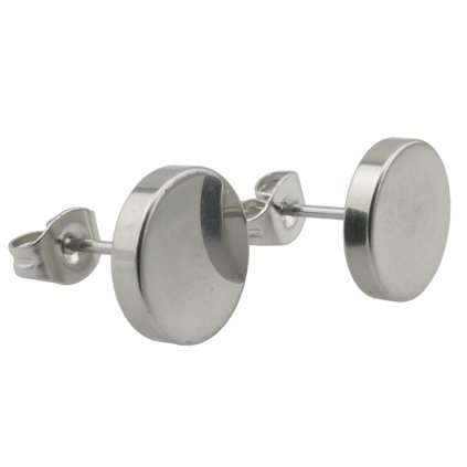 Náušnice z chirurgickej ocele strieborné - Vicente II.-10 mm