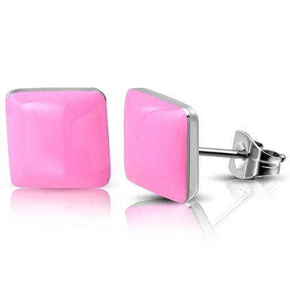 Náušnice z chirurgickej ocele ružové