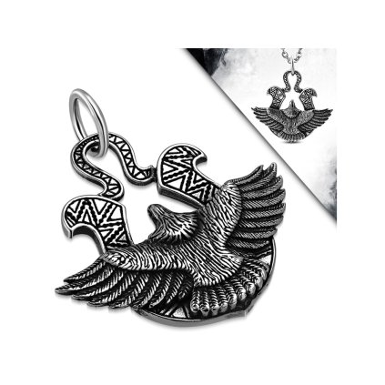 Pánska oceľová retiazka s príveskom Eagle