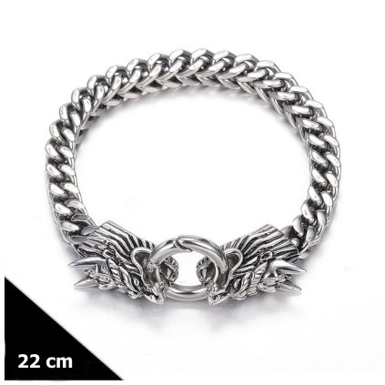 Náramok hlava draka z chirurgickej ocele