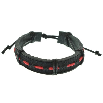 Pánsky náramok z eko kože a textílie Eden