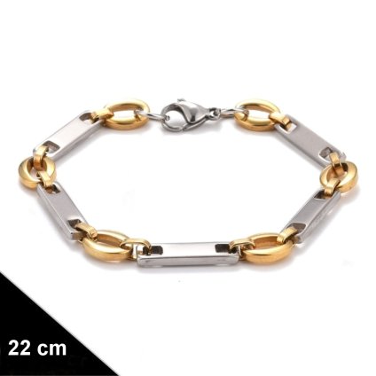 Pánsky náramok z chirurgickej ocele - Gemini 22 cm