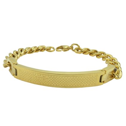 Pánsky náramok z ocele v zlatom prevedení