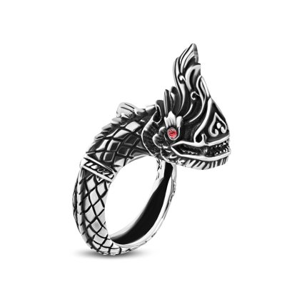 Pánsky prsteň z chirurgickej ocele s drakom/Prstene z chirurgickej ocele
