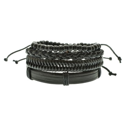 Set pánskych náramkov z eko kože