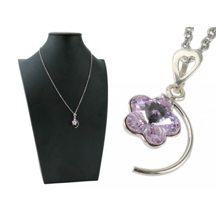 Dámska retiazka s príveskom kvet Made with Swarovski