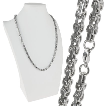 retiazka kráľovský vzor chirurgická oceľ  strieborná  55 cm